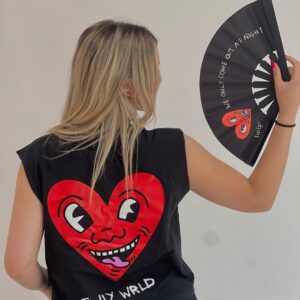 Musculosa Crop KEITH Negra