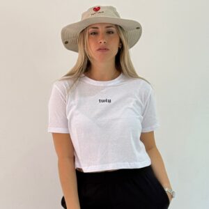 Remera Crop BASIC Blanca