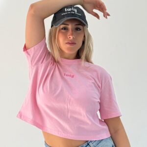 Remera Crop BASIC Rosa